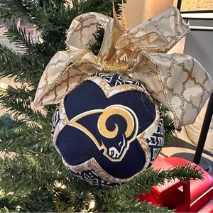 NFL LA RAMS Quilted Unisex Gift Handcrafted 4” Holiday Ornament Decoration